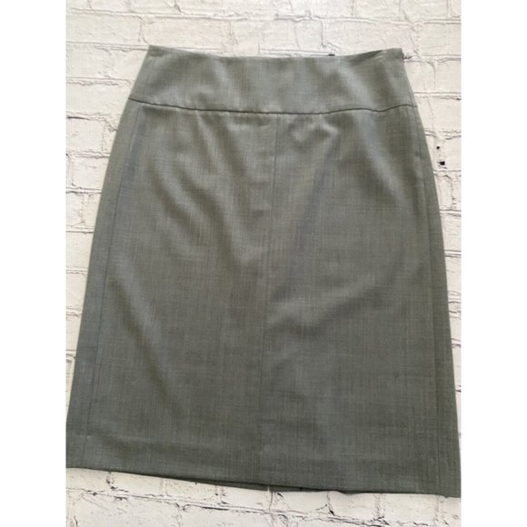 Theory Gray Stretch Wool Spandex Pencil Skirt‎ Size 6 Joanie Style Career EUC - Picture 13 of 16